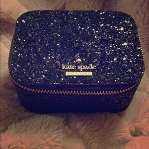 Black Kate spade sparkly jewelry case